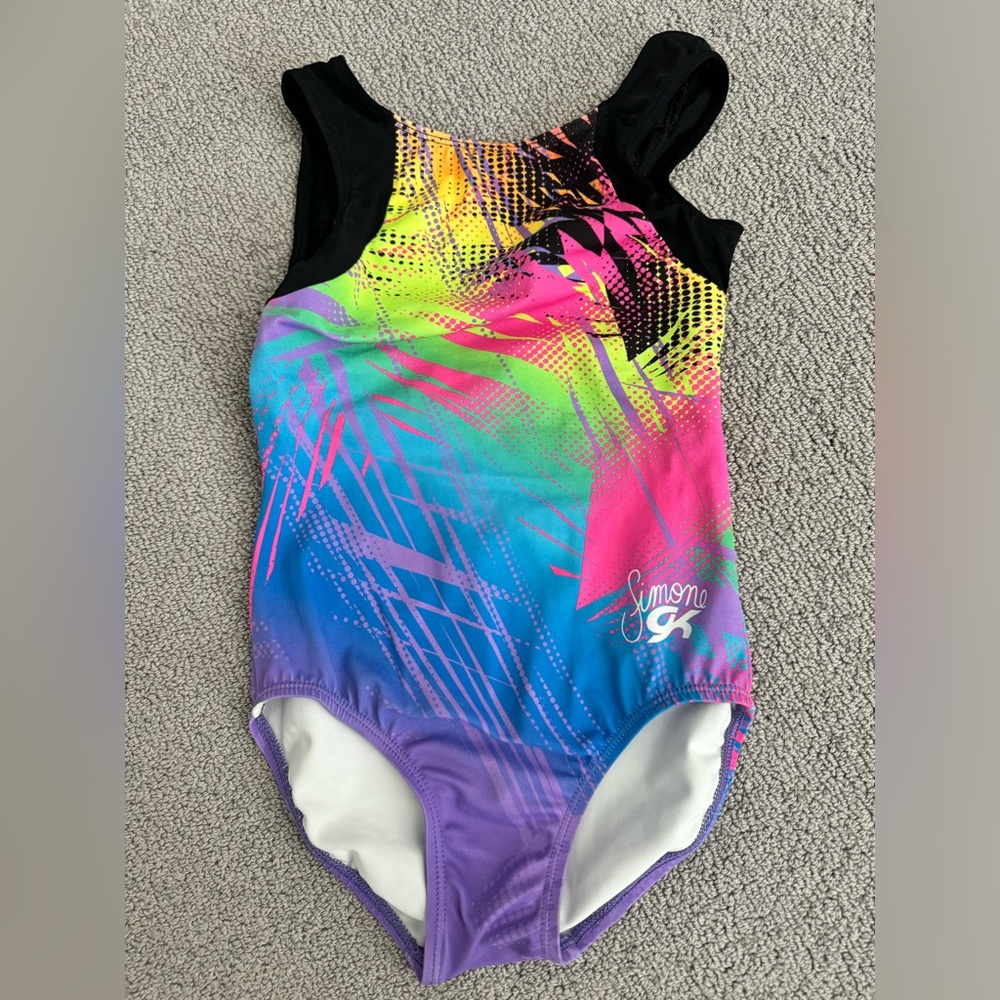 GK Elite Multi color Simone Biles Leotard size CL